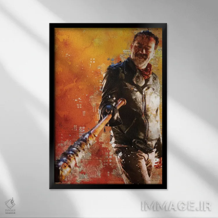 تابلو دکوراتیو نیگان و لوسی آل آبرنگی اثر دورو آرت - نمای قابدار مشکی