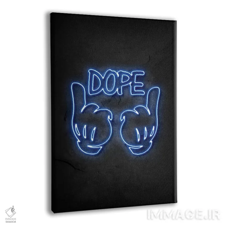 تابلو مینیمال مواد مخدر/باحال اثر دورو آرت - نمای پرسپکتیو محصول