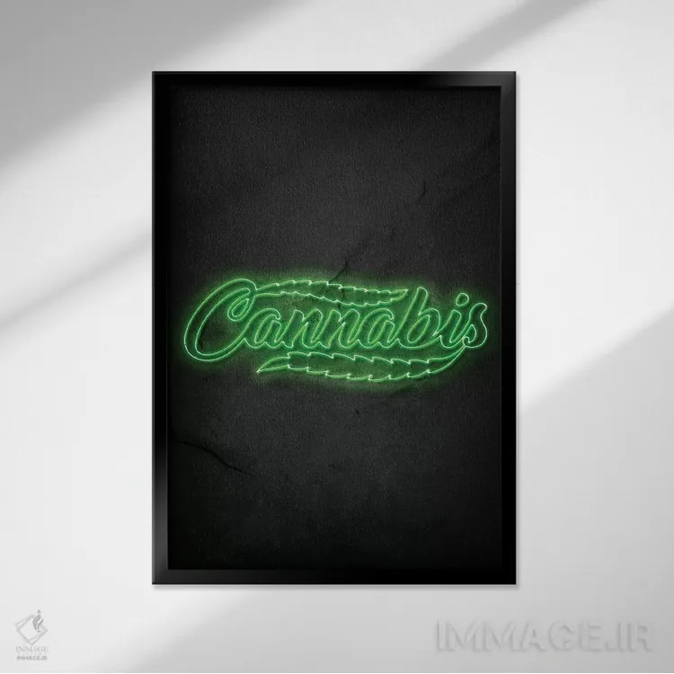 تابلو مینیمال شاه دانه اثر دورو آرت - نمای قابدار مشکی