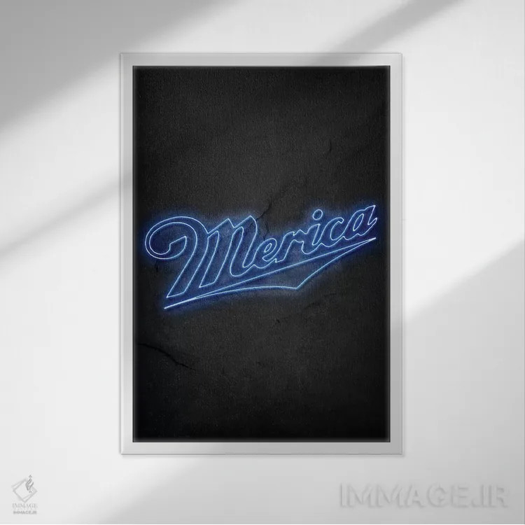 تابلو مینیمال مریکا اثر دورو آرت - نمای قابدار سفید