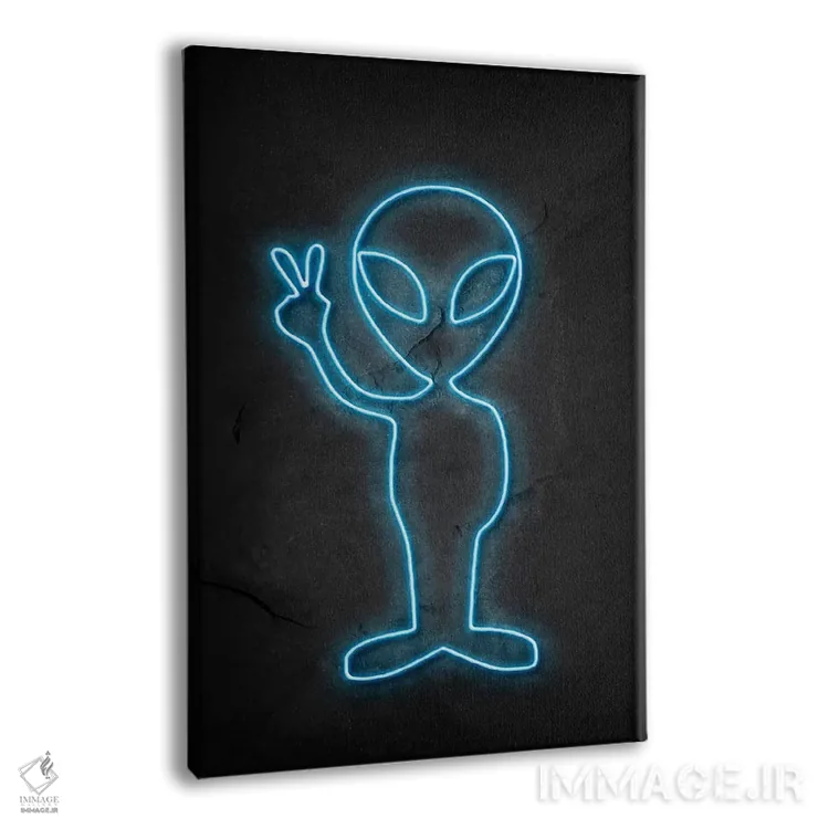 تابلو مینیمال بیگانه اثر دورو آرت - نمای پرسپکتیو محصول