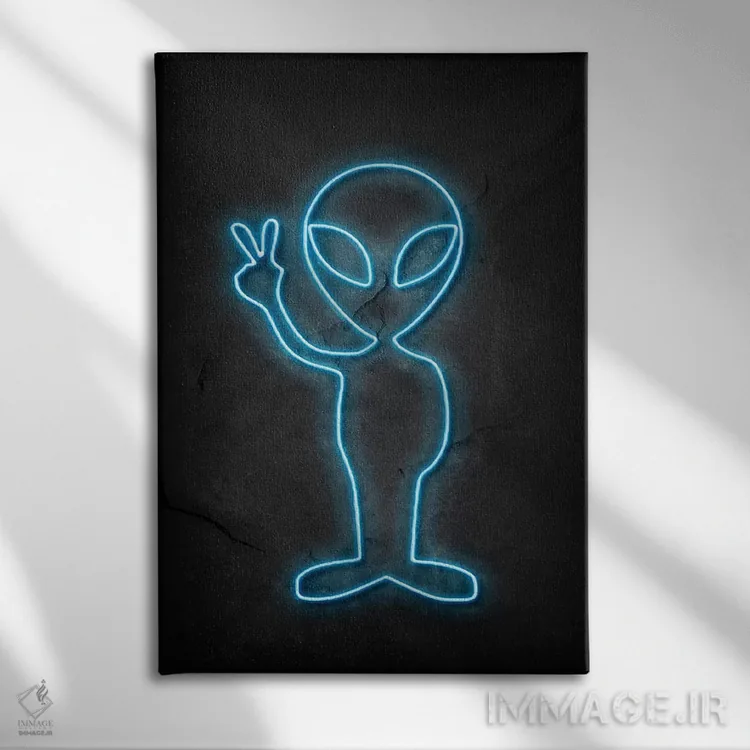 تابلو مینیمال بیگانه اثر دورو آرت - نمای روبهرو روی دیوار