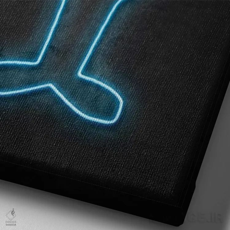 تابلو مینیمال بیگانه اثر دورو آرت - نمای نزدیک بافت بوم