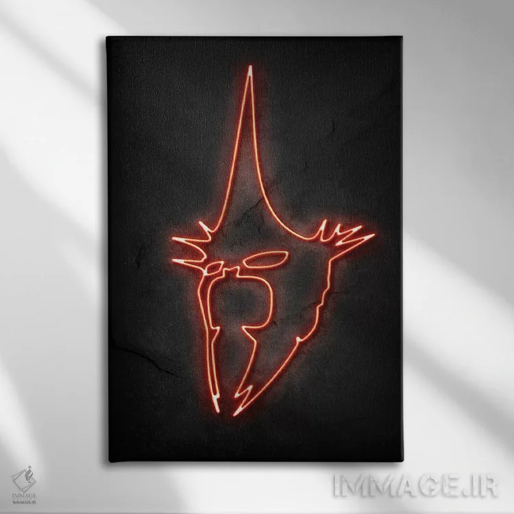 تابلو مینیمال پادشاه جادوگر اثر دورو آرت - نمای روبهرو روی دیوار