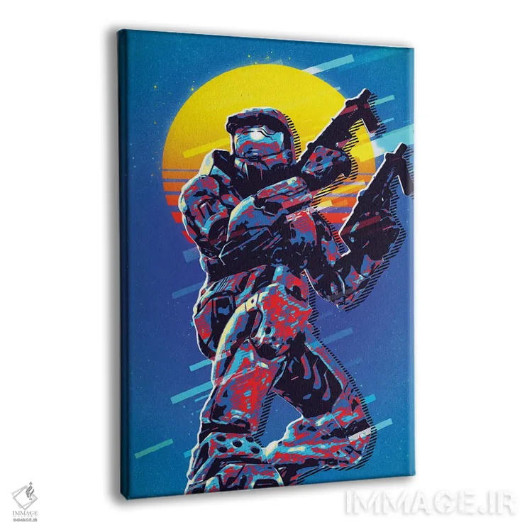 تابلو دکوراتیو مستر چیف اثر دورو آرت - نمای پرسپکتیو محصول