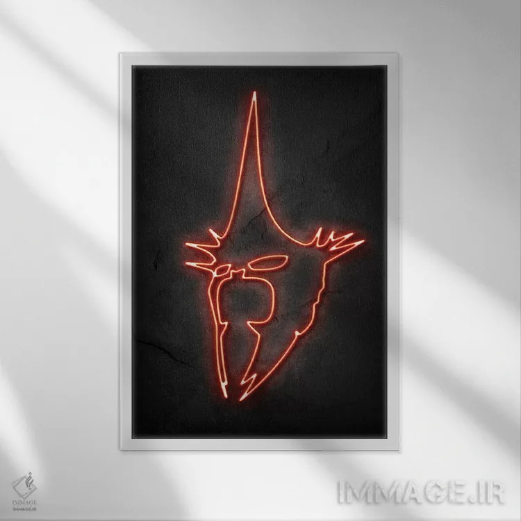 تابلو مینیمال پادشاه جادوگر اثر دورو آرت - نمای قابدار سفید