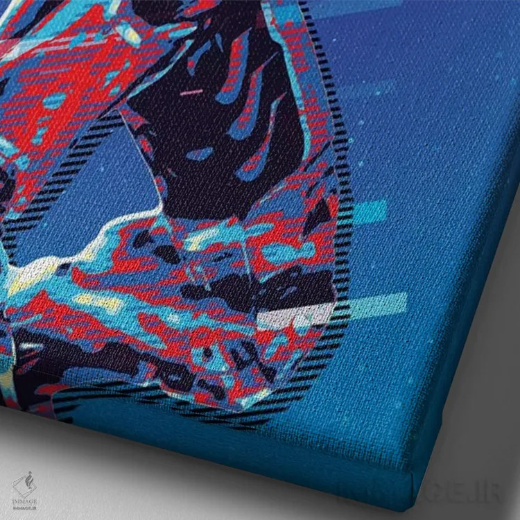 تابلو دکوراتیو مستر چیف اثر دورو آرت - نمای نزدیک بافت بوم