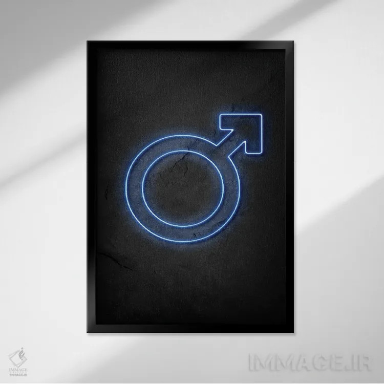 تابلو دکوراتیو مرد اثر دورو آرت - نمای قابدار مشکی