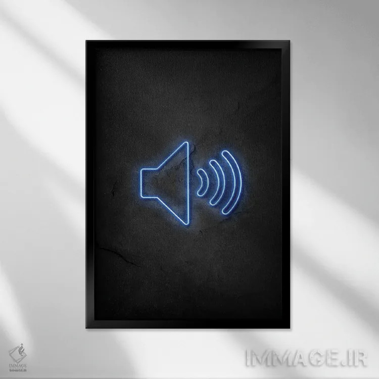 تابلو دکوراتیو صدای موبایل اثر دورو آرت - نمای قابدار مشکی