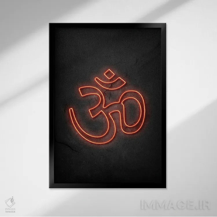 تابلو دکوراتیو هندو اثر دورو آرت - نمای قابدار مشکی