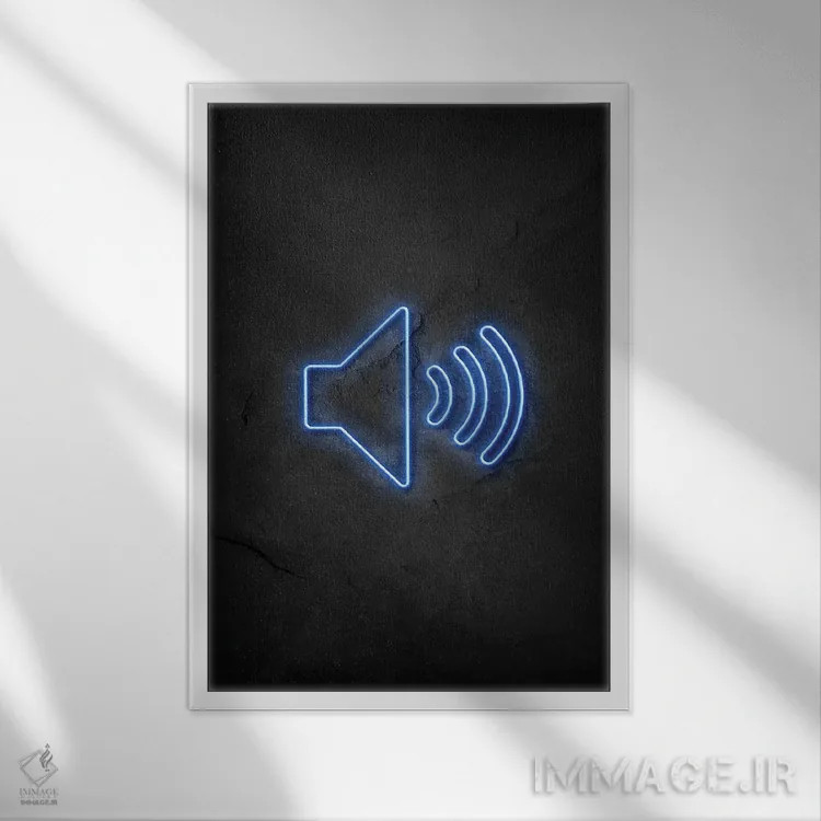 تابلو دکوراتیو صدای موبایل اثر دورو آرت - نمای قابدار سفید