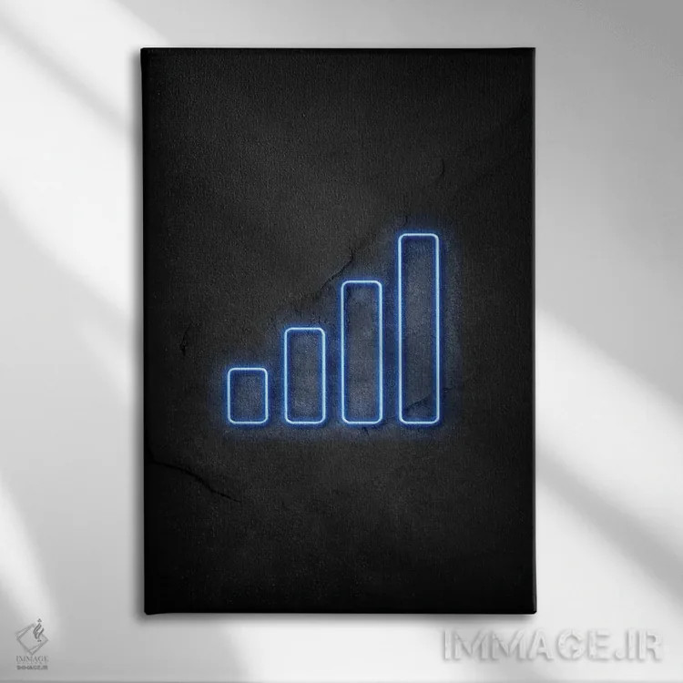 تابلو دکوراتیو سیگنال موبایل اثر دورو آرت - نمای روبهرو روی دیوار