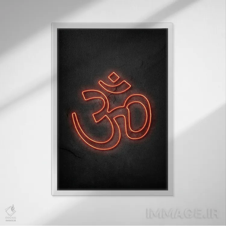 تابلو دکوراتیو هندو اثر دورو آرت - نمای قابدار سفید