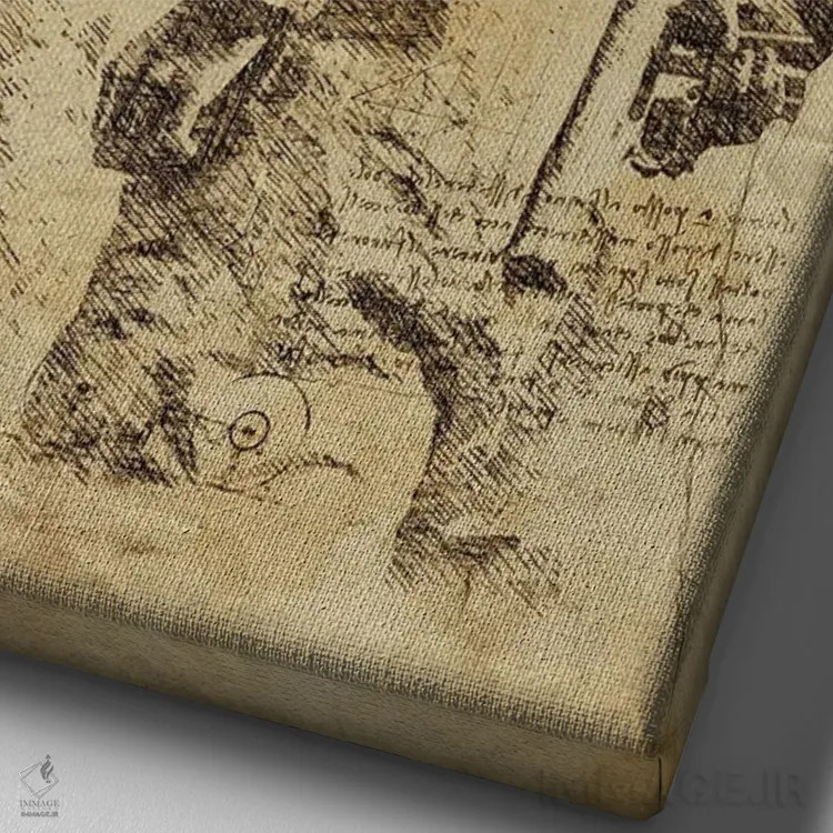 تابلو دکوراتیو بریکینگ بد داوینچی اثر دورو آرت - نمای نزدیک بافت بوم