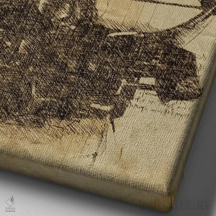 تابلو دکوراتیو دیکسون داوینچی اثر دورو آرت - نمای نزدیک بافت بوم