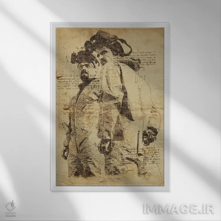 تابلو دکوراتیو بریکینگ بد داوینچی اثر دورو آرت - نمای قابدار سفید