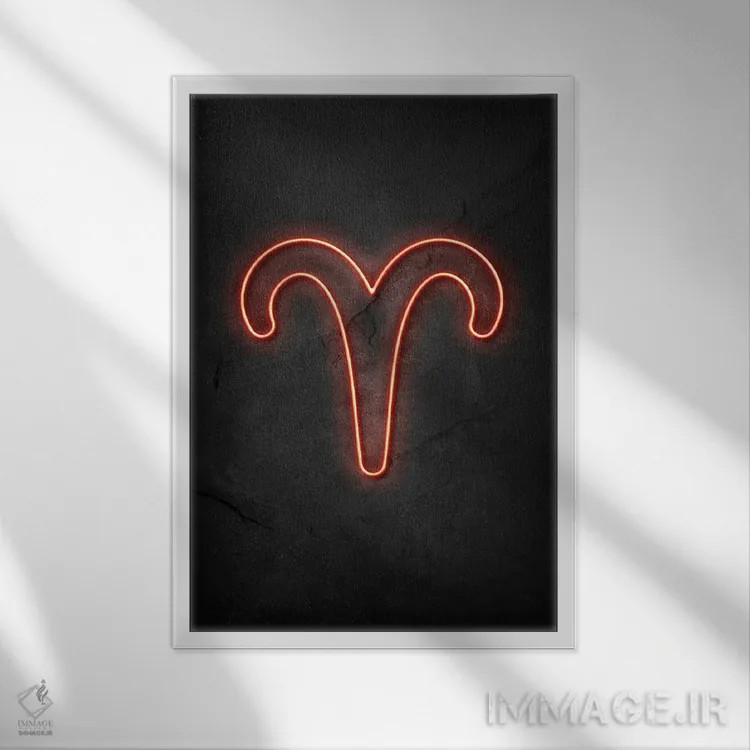 تابلو دکوراتیو برج حمل اثر دورو آرت - نمای قابدار سفید