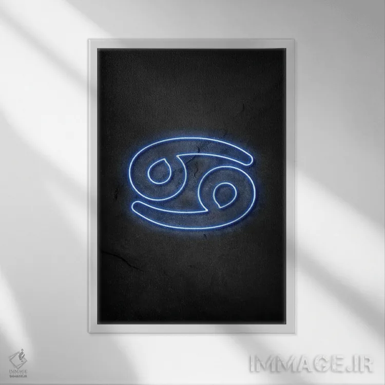 تابلو دکوراتیو برج سرطان اثر دورو آرت - نمای قابدار سفید