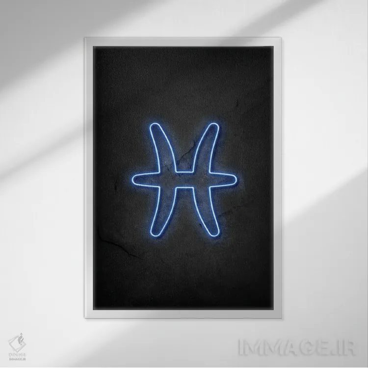 تابلو دکوراتیو برج حوت اثر دورو آرت - نمای قابدار سفید