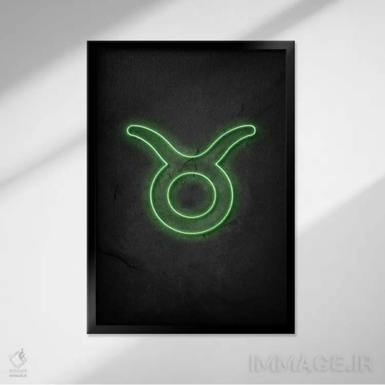 تابلو دکوراتیو برج ثور اثر دورو آرت - نمای قابدار مشکی