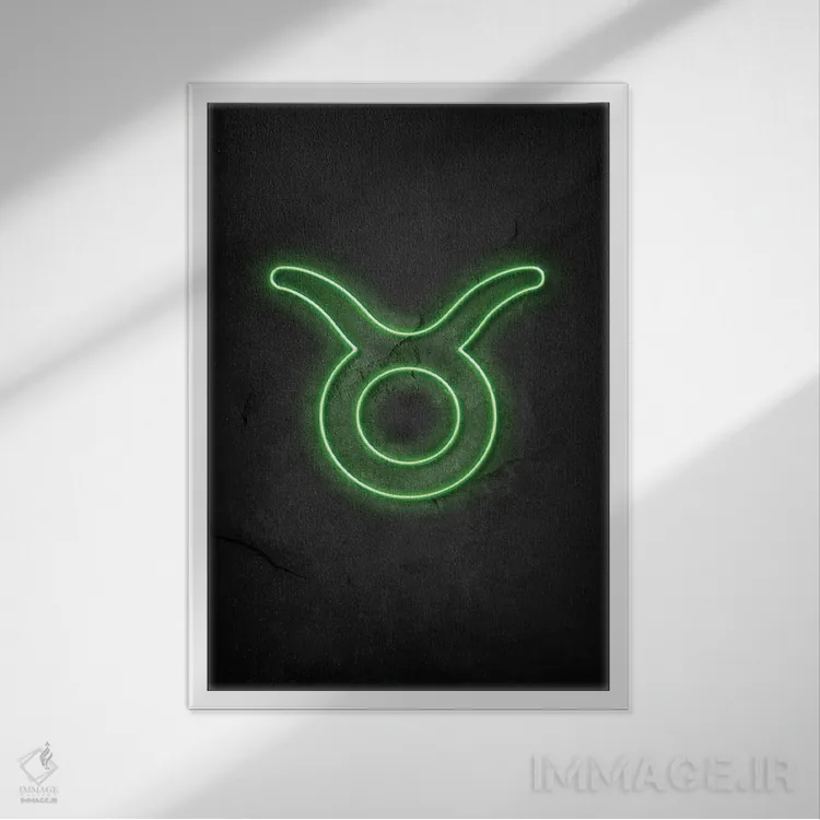 تابلو دکوراتیو برج ثور اثر دورو آرت - نمای قابدار سفید