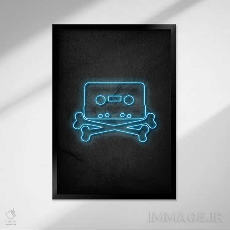 تابلو دکوراتیو پایرت بی اثر دورو آرت - نمای قابدار مشکی