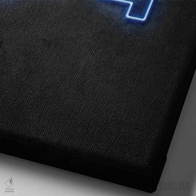 تابلو دکوراتیو جمجمه پیکسلی اثر دورو آرت - نمای نزدیک بافت بوم