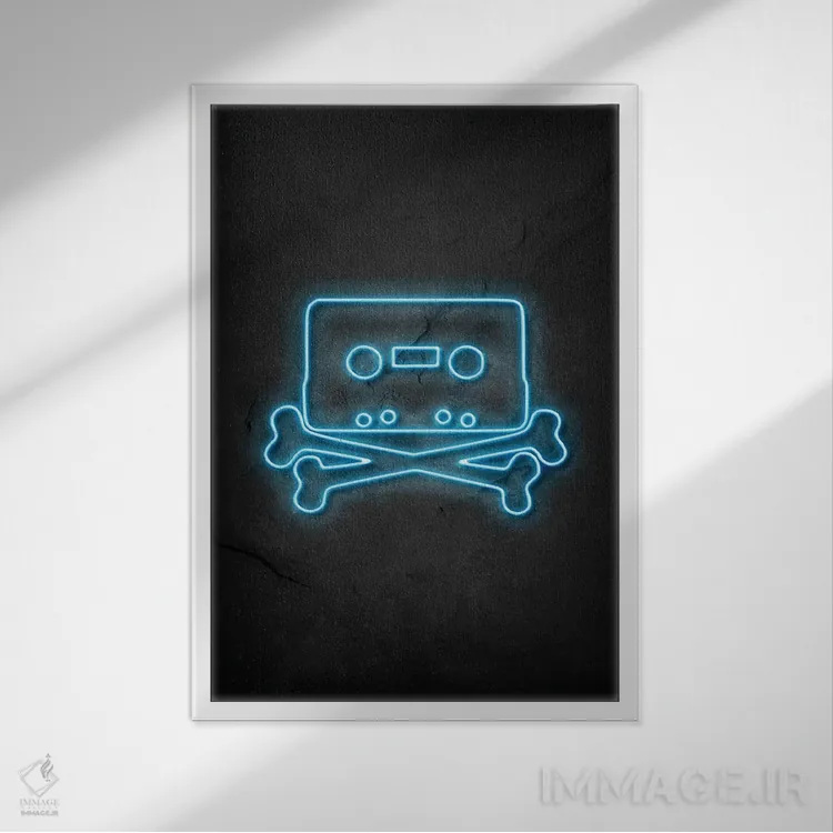 تابلو دکوراتیو پایرت بی اثر دورو آرت - نمای قابدار سفید