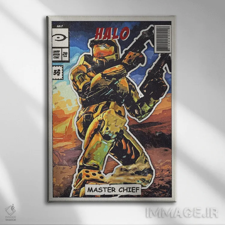 تابلو دکوراتیو هالو اثر دورو آرت - نمای روبهرو روی دیوار