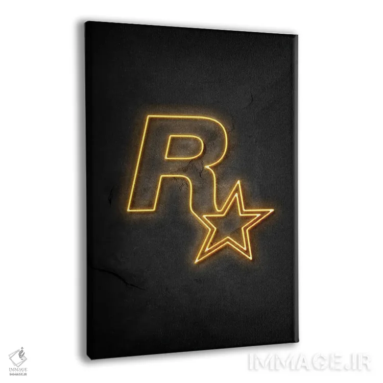 تابلو مینیمال راک استار اثر دورو آرت - نمای پرسپکتیو محصول