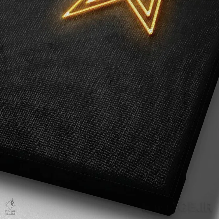 تابلو مینیمال راک استار اثر دورو آرت - نمای نزدیک بافت بوم