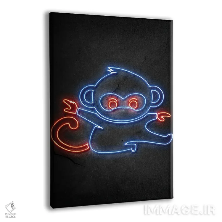 تابلو مینیمال نینجای میمون اثر دورو آرت - نمای پرسپکتیو محصول