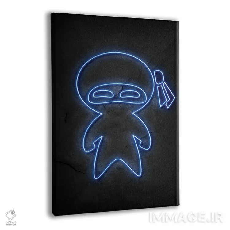 تابلو مینیمال نینجا اثر دورو آرت - نمای پرسپکتیو محصول