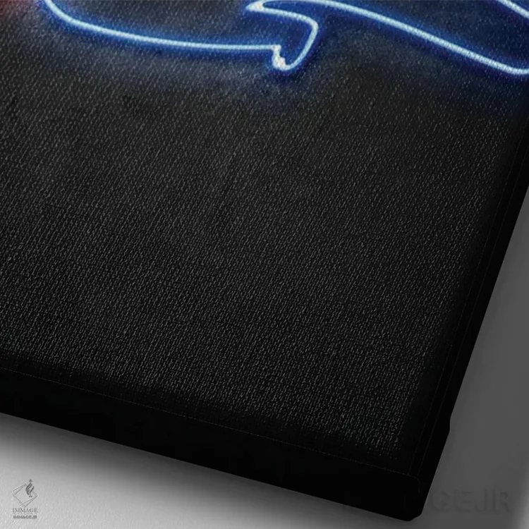 تابلو مینیمال نینجای میمون اثر دورو آرت - نمای نزدیک بافت بوم