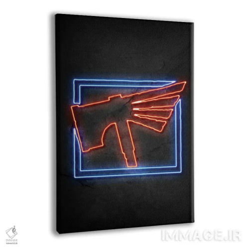 تابلو مینیمال وارهمر اثر دورو آرت - نمای پرسپکتیو محصول