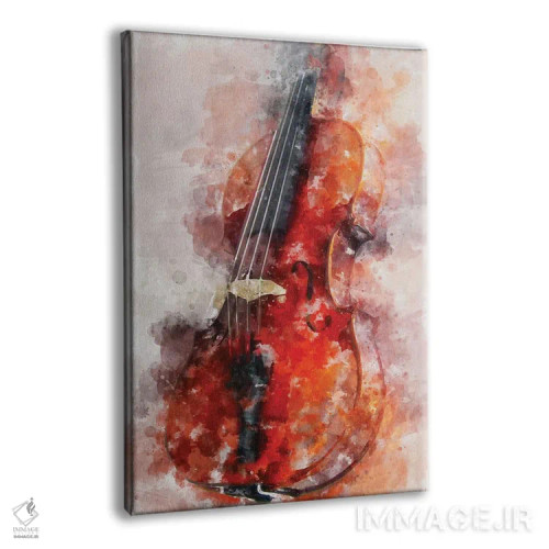 تابلو دکوراتیو ویولن آبرنگی اثر دورو آرت - نمای پرسپکتیو محصول
