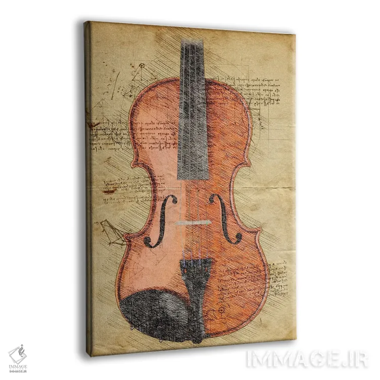 تابلو دکوراتیو ویولن اثر دورو آرت - نمای پرسپکتیو محصول