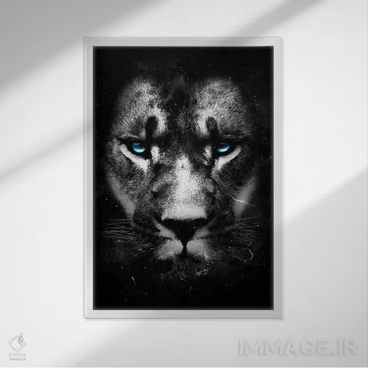 تابلو دکوراتیو غیرقابل کنترل III اثر دورو آرت - نمای قابدار سفید