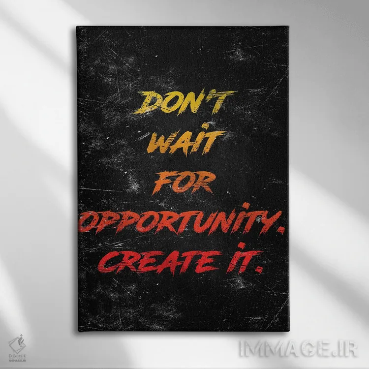 تابلو دکوراتیو فرصت اثر دورو آرت - نمای روبهرو روی دیوار