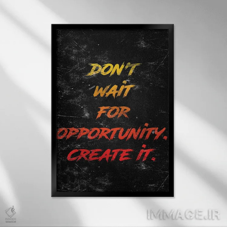 تابلو دکوراتیو فرصت اثر دورو آرت - نمای قابدار مشکی