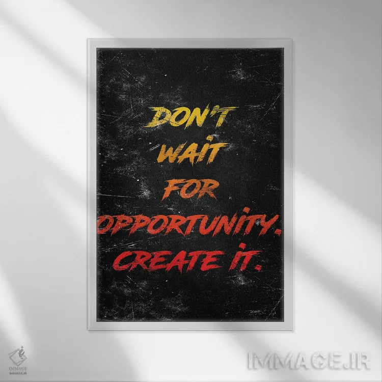 تابلو دکوراتیو فرصت اثر دورو آرت - نمای قابدار سفید