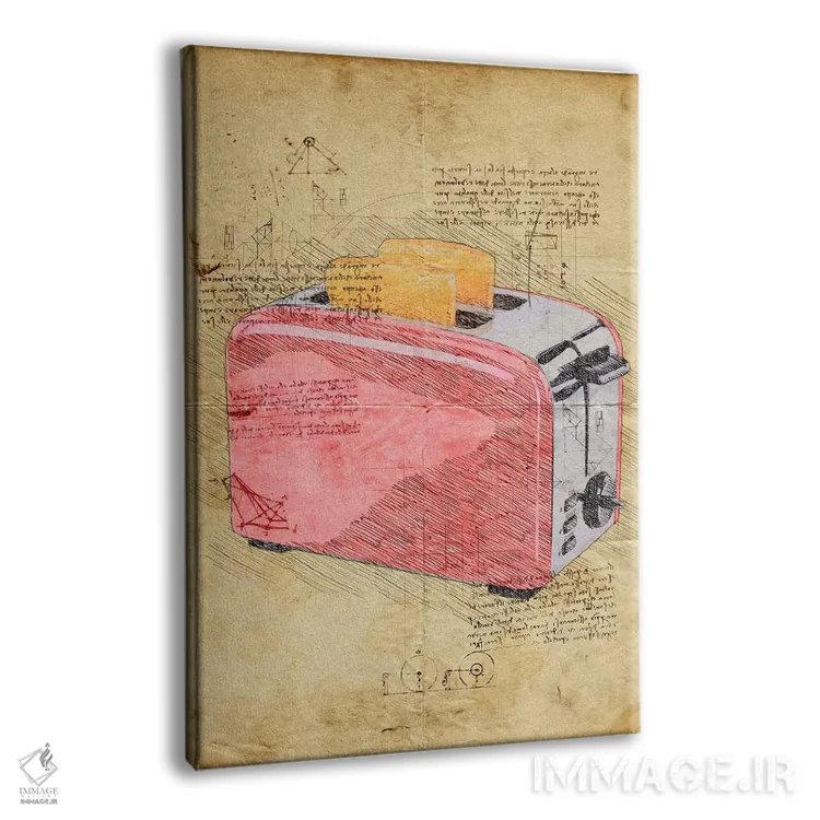 تابلو دکوراتیو توستر اثر دورو آرت - نمای پرسپکتیو محصول