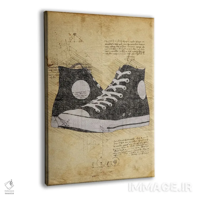 تابلو دکوراتیو کتانی اثر دورو آرت - نمای پرسپکتیو محصول