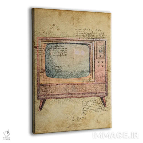 تابلو دکوراتیو تلویزیون اثر دورو آرت - نمای پرسپکتیو محصول
