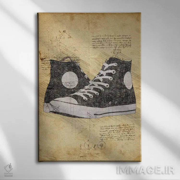 تابلو دکوراتیو کتانی اثر دورو آرت - نمای روبهرو روی دیوار