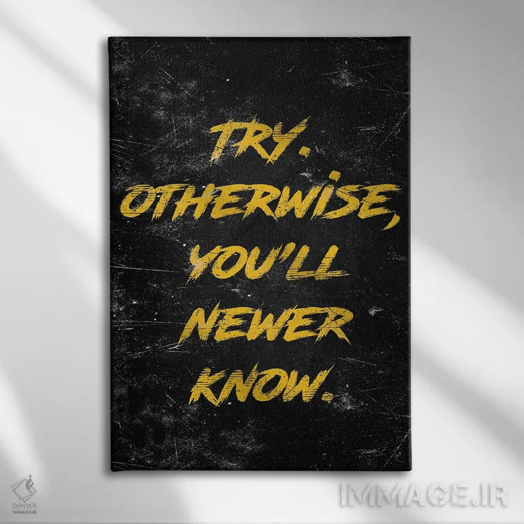 تابلو دکوراتیو تلاش کن اثر دورو آرت - نمای روبهرو روی دیوار