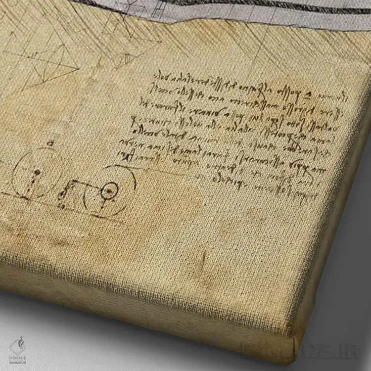 تابلو دکوراتیو کتانی اثر دورو آرت - نمای نزدیک بافت بوم