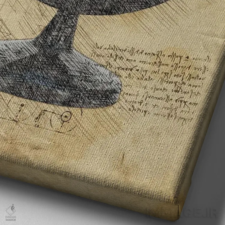 تابلو دکوراتیو کره جهان اثر دورو آرت - نمای نزدیک بافت بوم