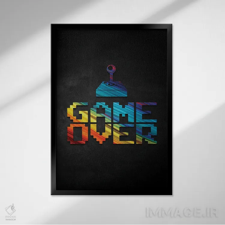 تابلو دکوراتیو پایان بازی II اثر دورو آرت - نمای قابدار مشکی