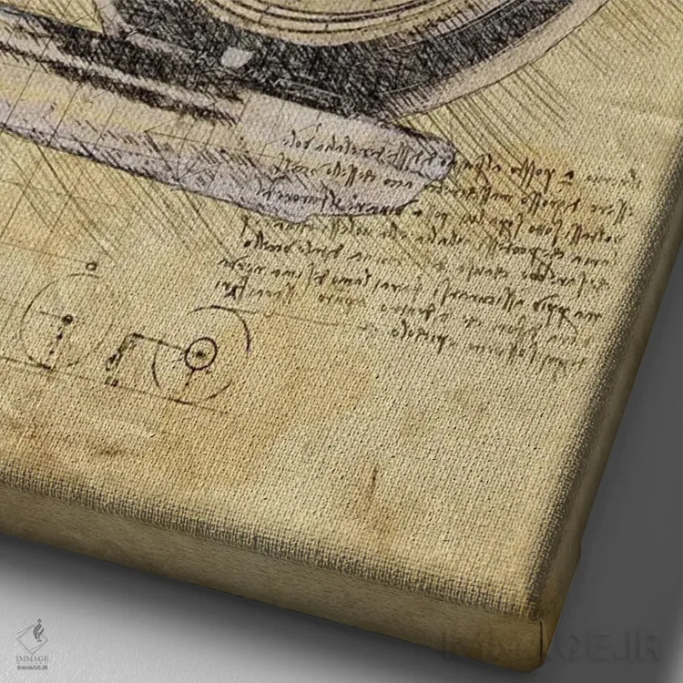 تابلو دکوراتیو ساعت مچی اثر دورو آرت - نمای نزدیک بافت بوم